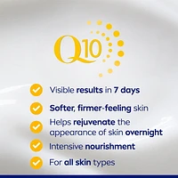 NIVEA Q10 Anti-wrinkle Power Replenishing Night Cream | Anti wrinkle night moisturizer, 50 mL