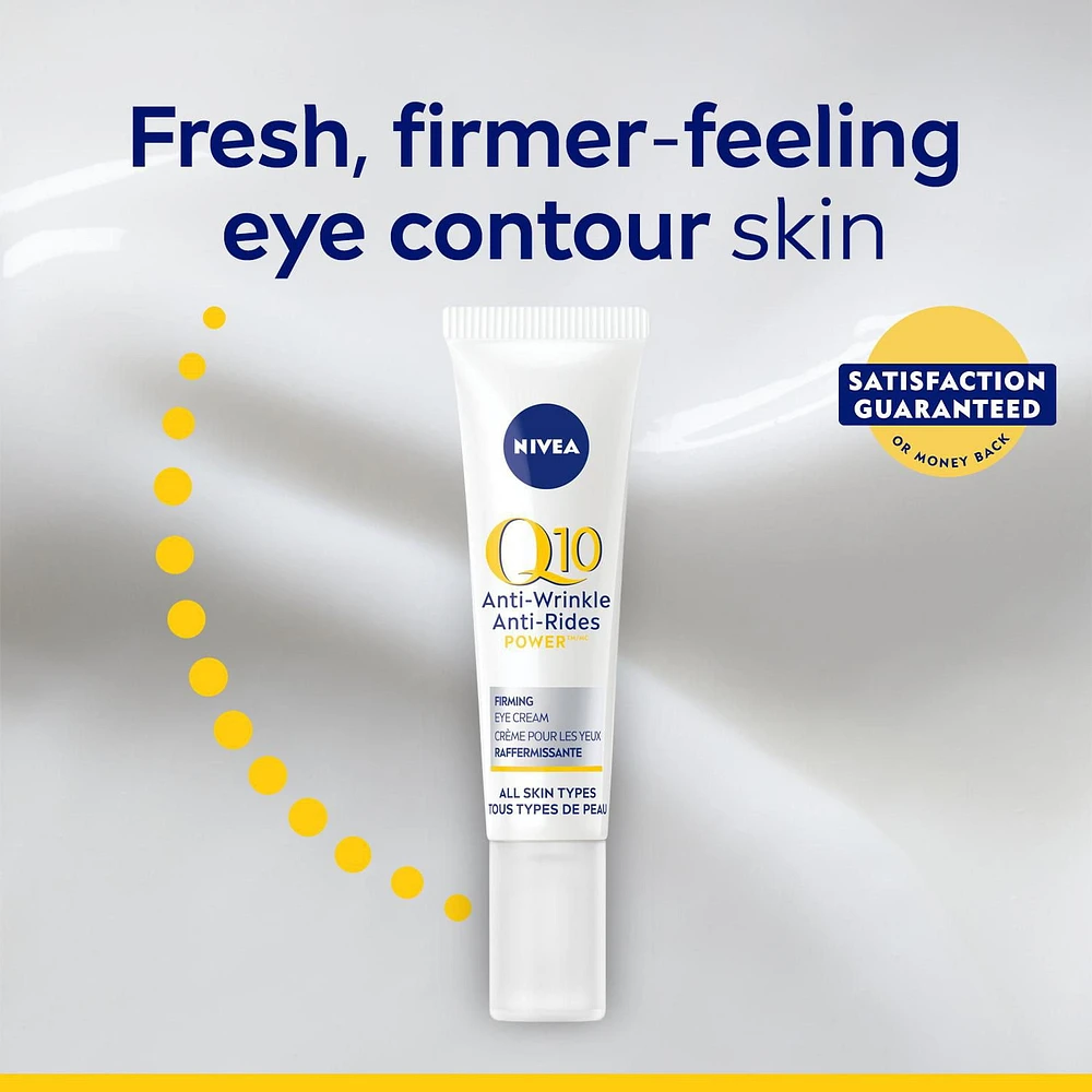 NIVEA Q10 Power Anti-Wrinkle Firming Eye Cream | Anti-wrinkle eye cream with antioxidant Q10, 15 mL