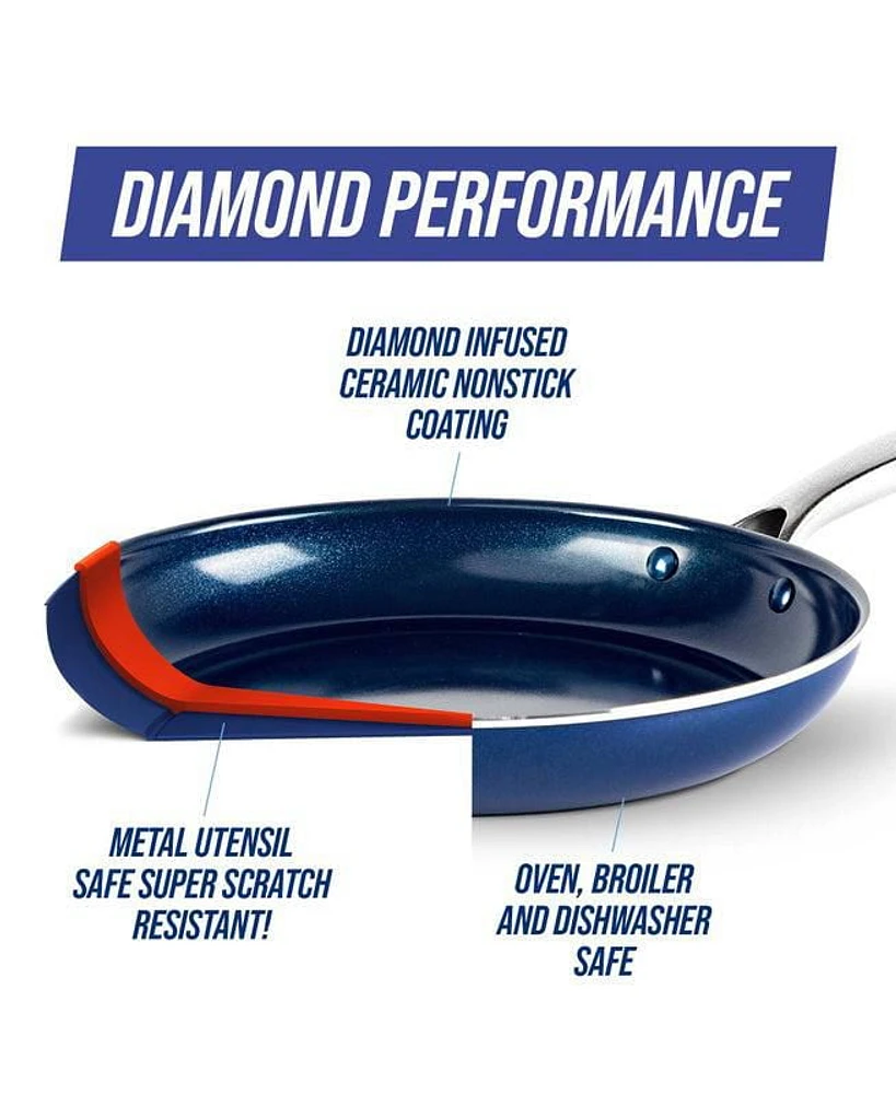 Blue Diamond Toxin Free Ceramic Non-Stick Fry Pan, Blue Diamond 30cm Fry Pan