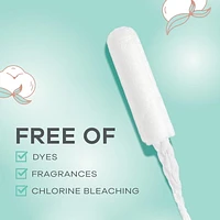 Tampons Tampax Pure Cotton, avec centre fait à 100 % de coton biologique, emballage duo, degré d’absorption régulier/super 22 u, non parfumés