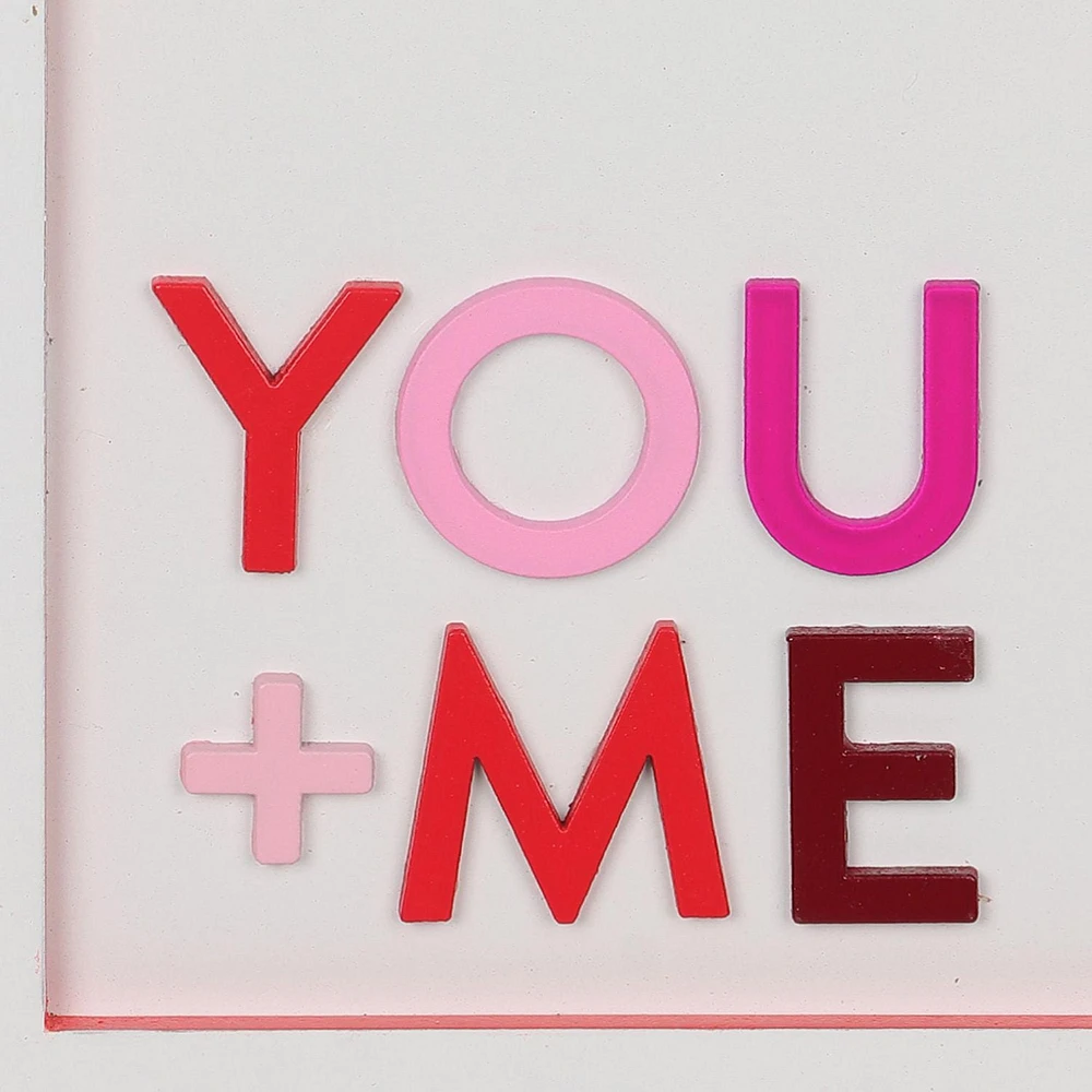 Valentine's day, YOU&ME Sign hanging