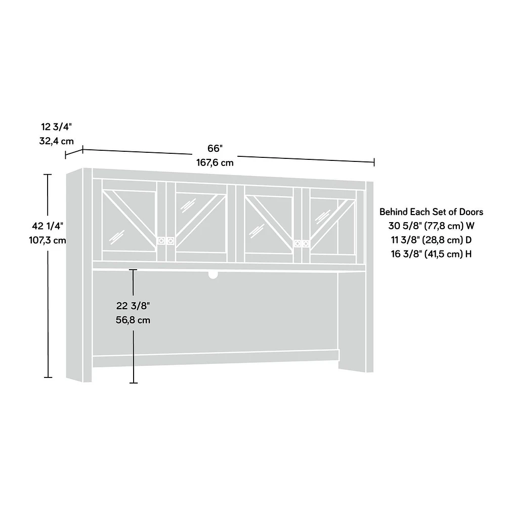 Sauder Dixon City Large Hutch, Brushed Oak, 432895