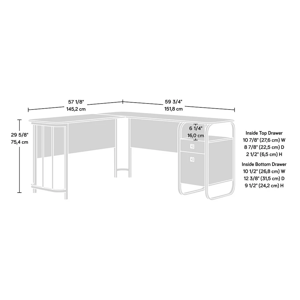 Sauder Station House® L-Desk