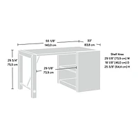 Sauder Dixon City Computer Desk, Brushed Oak, 432893