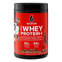 Six Star 100% Whey Protein Plus, Whey Protein Powder, Whey Protein Isolate & Peptides, Lean Protein Powder for Muscle Gain, Whey Isolate Protein Shake, Chocolate, 2 lbs, 907 g