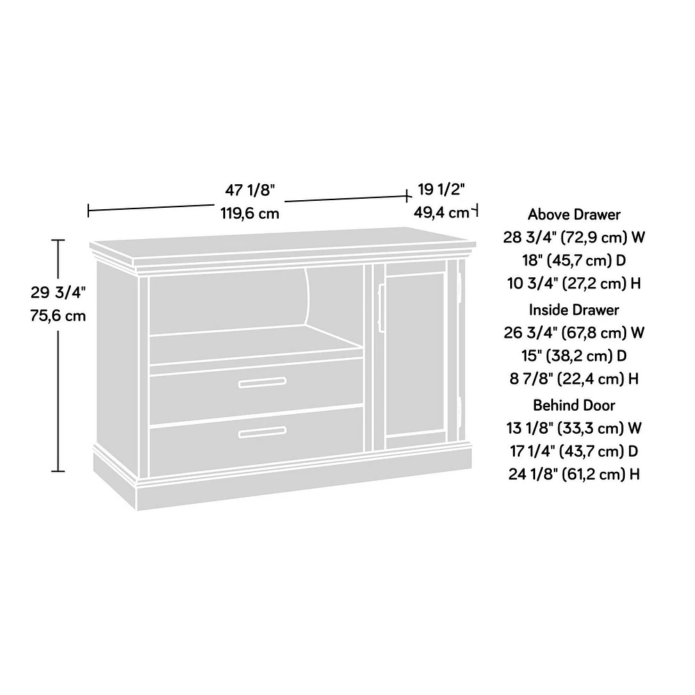 Sauder Aspen Post Credenza