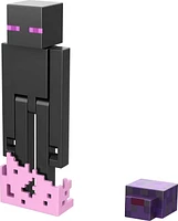 Minecraft Enderman Figure Action Figure, 3.25-in, with 1 Build-a-Portal Piece & 1 Accessory