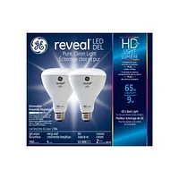 General Electric 9W HD+ LED R30 Reveal Light Bulb