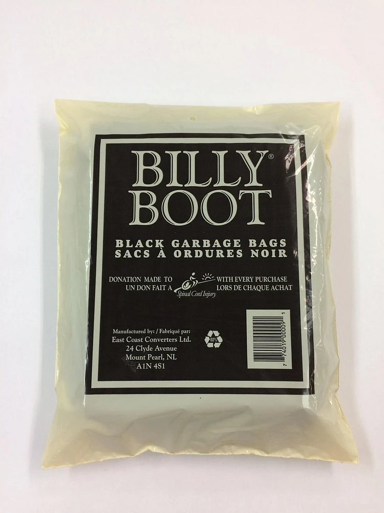 Billy Boot Black Garbage Bags 26 x 34, 40  Strong black garbage bags