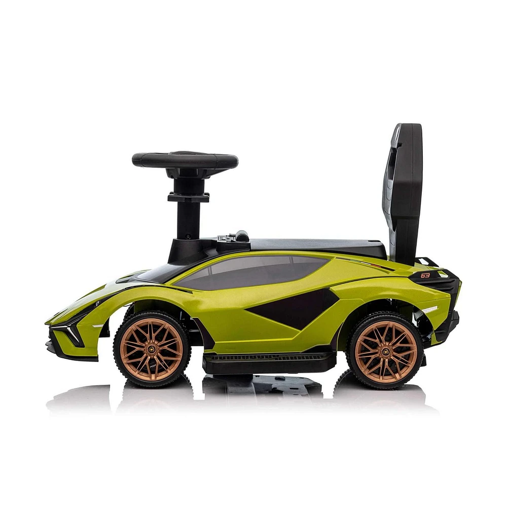 Officially Licensed Lamborghini Sian Complete Edition 3 in 1 Push Car /  Safety Guards and Stroller with Handle