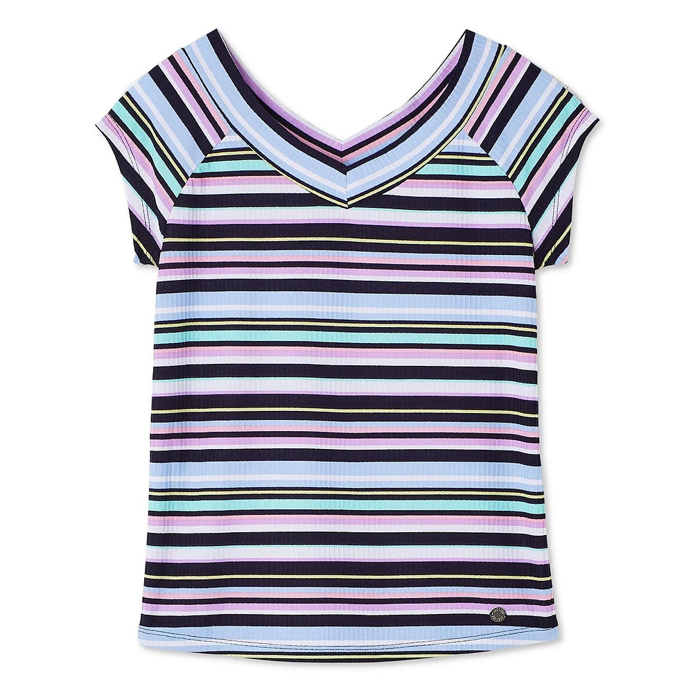 Justice Girls' V-neckline Tee