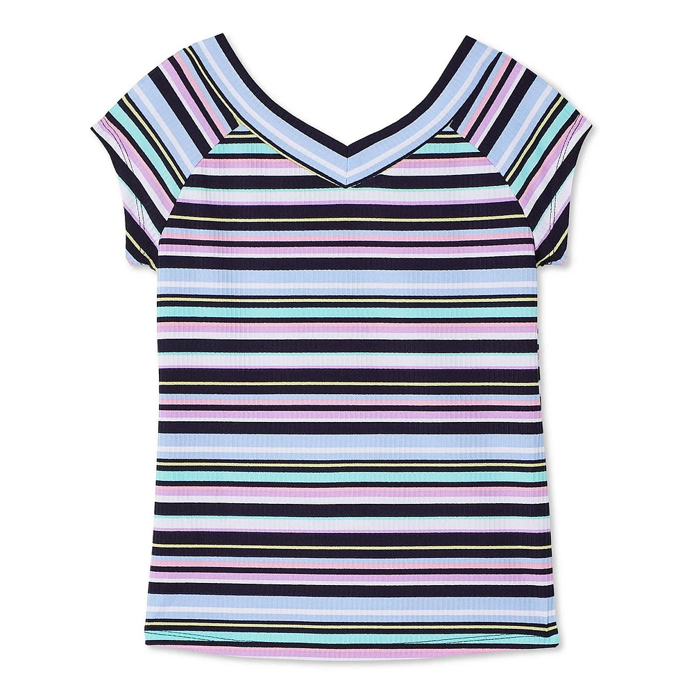 Justice Girls' V-neckline Tee