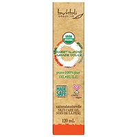 Buhbli Organics - Organic Sweet Almond Oil, 120ml, Organic & 100% Pure