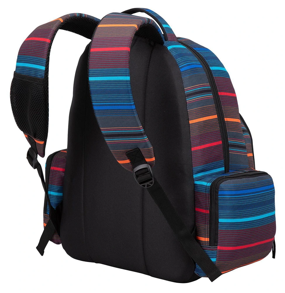 Swiss Alps Rainproof Backpack, Rainproof School Backpack in Multicolour Stripes