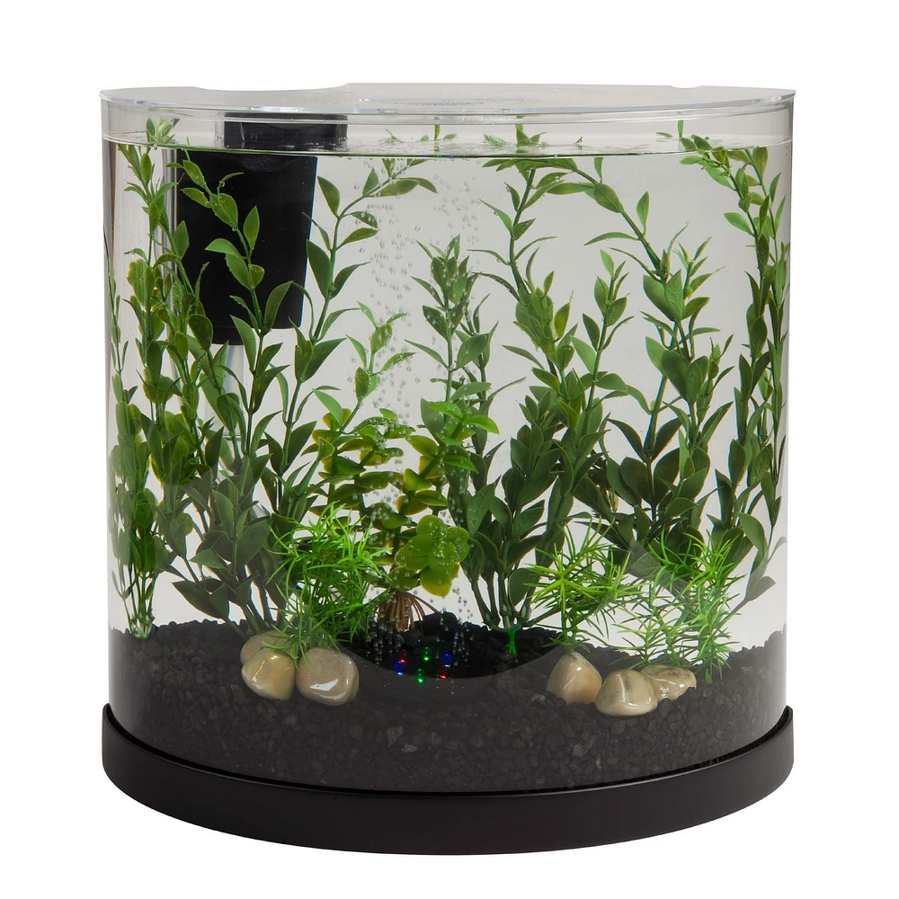 Tetra Bubbling Half Moon Aquarium LED Kit, 3 gal