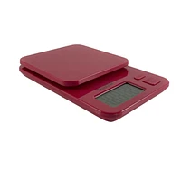 AccuChef Compact Digital Scale, in White or Red, 6.6 lb (3kg) capacity