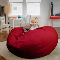 Oversized Solid Red Bean Bag Chair