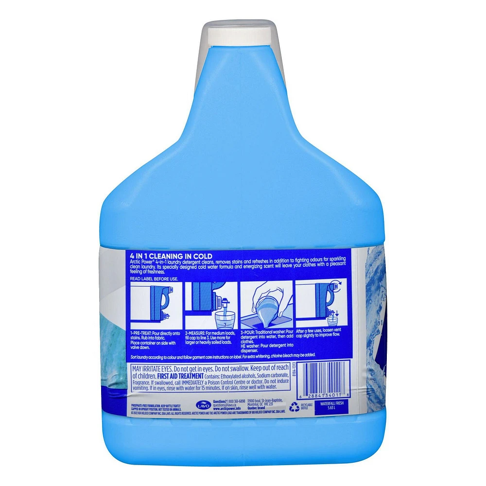 Arctic Power Waterfall Fresh Cold Water Detergent, 5.63 L