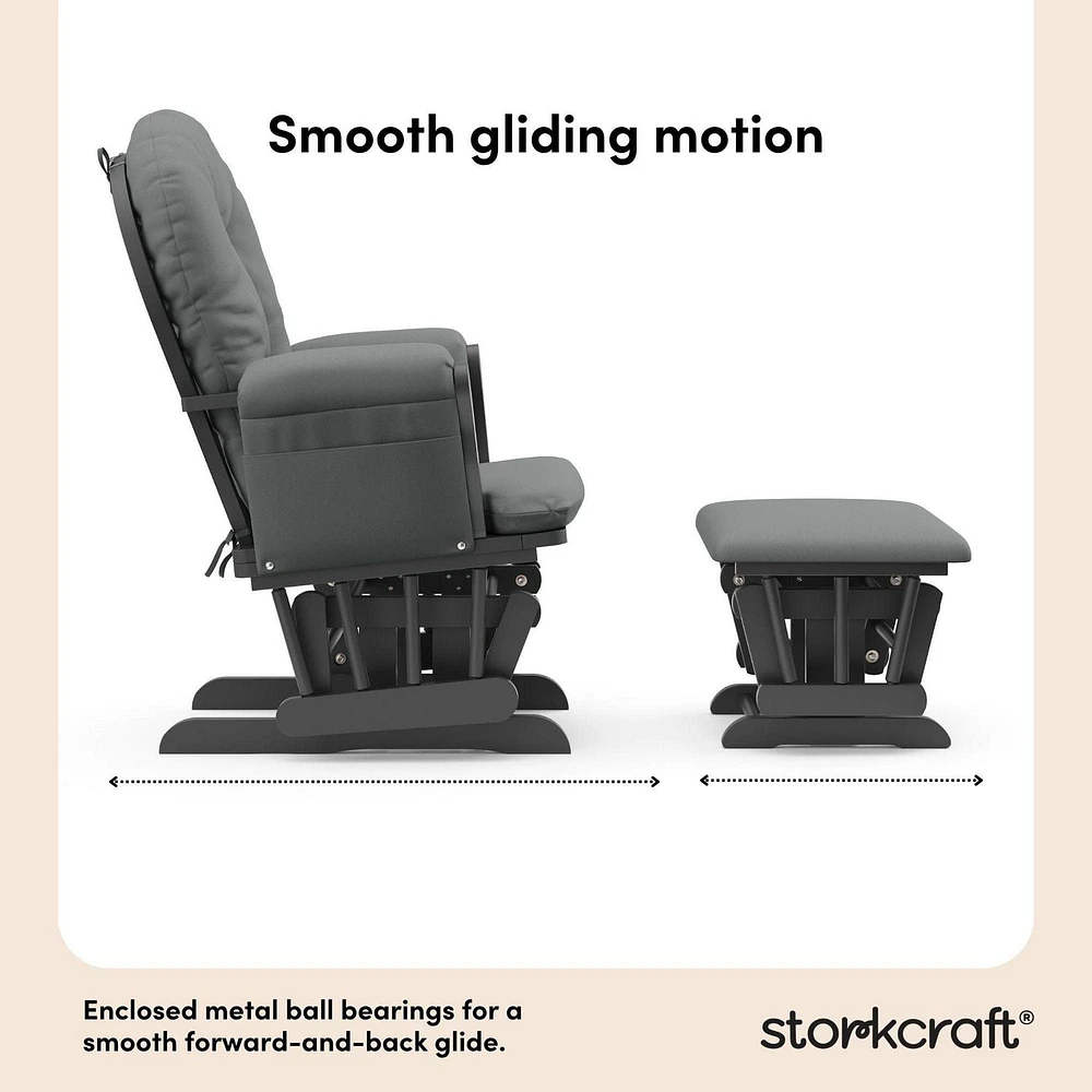 Storkcraft Hoop Glider and Ottoman