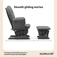 Storkcraft Hoop Glider and Ottoman
