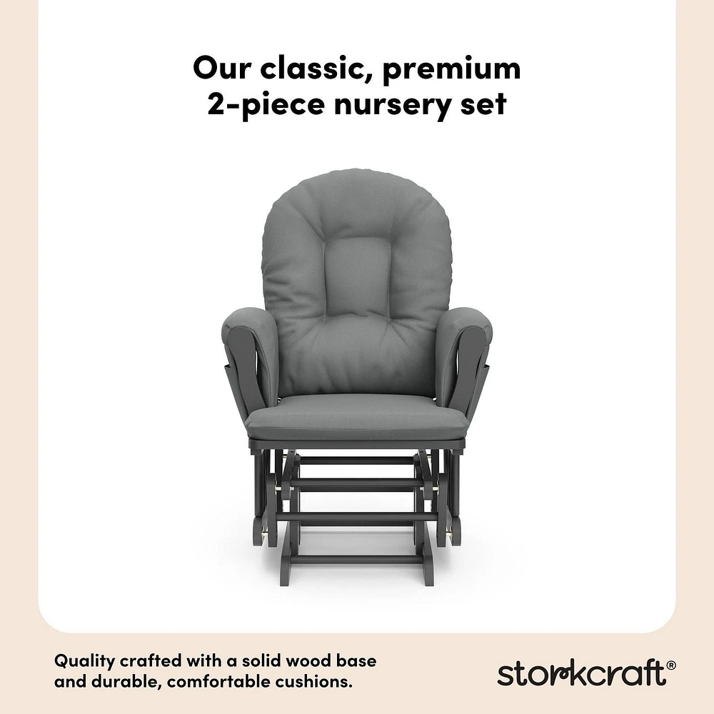 Storkcraft Hoop Glider and Ottoman