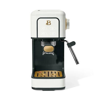 Beautiful Slim Espresso Maker with 20-Bar Pressure, White Icing by Drew Barrymore