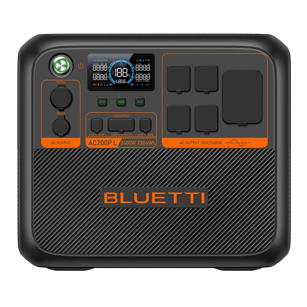 BLUETTI Premium Series AC200P L Portable Power Station, B210P Expansion battery with PV350 Solar Panel Bundle