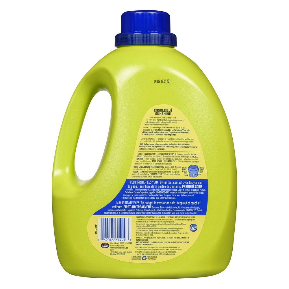 La Parisienne Detergent, Det 4L 100 Wash Loads Sunshine