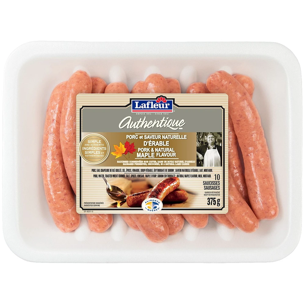 Lafleur Authentique saucisses porc & érable