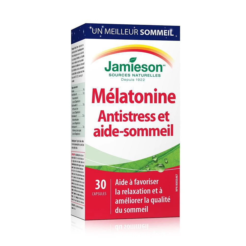 Jamieson Melatonin Stress and Sleep Support Capsules, 30 capsules