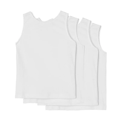 Lot de 4 débardeurs sans manches en coton George pour petites filles