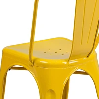 Yellow Metal Indoor-Outdoor Stackable Chair