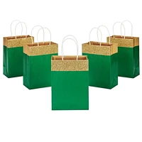 Hallmark 5-Pack 7" Small Green Gift Bags