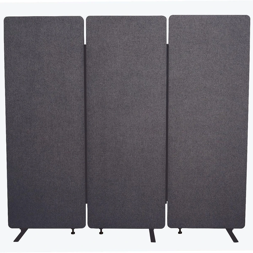 Luxor RECLAIM Acoustic Room Dividers - 3 Pack in Slate Gray