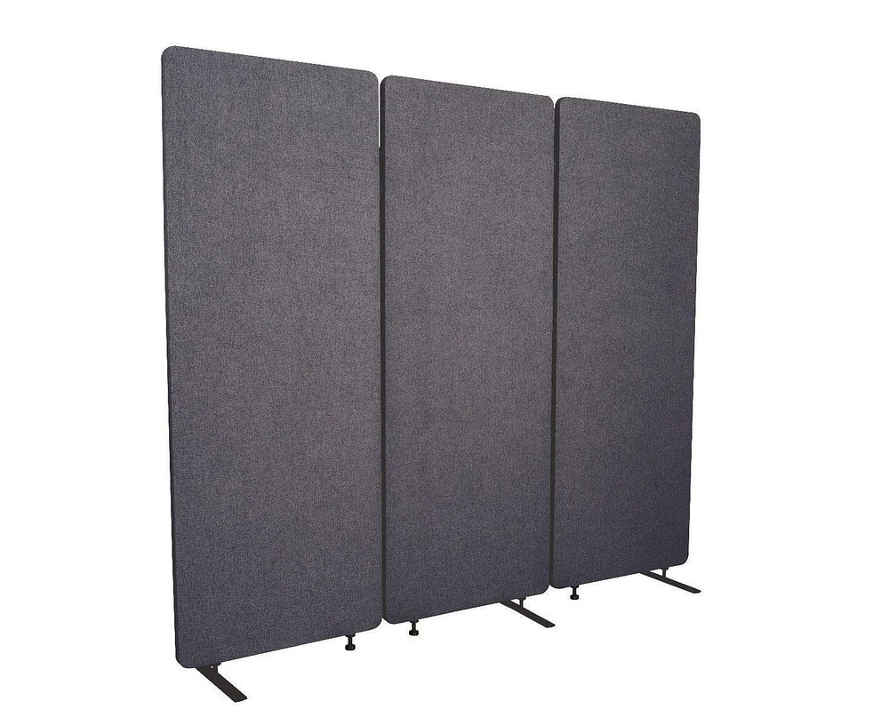 Luxor RECLAIM Acoustic Room Dividers - 3 Pack in Slate Gray