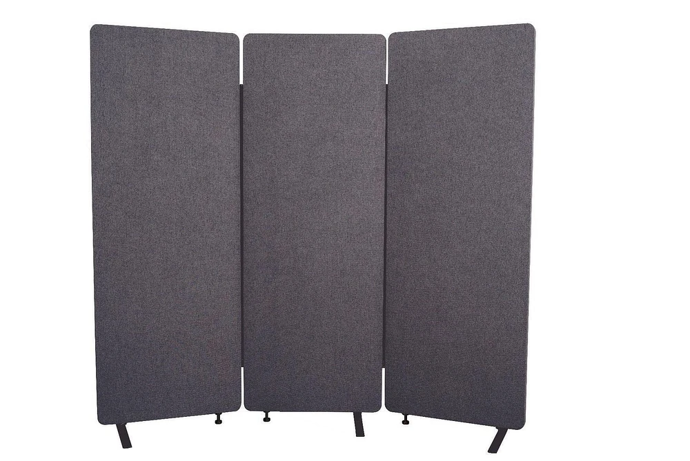 Luxor RECLAIM Acoustic Room Dividers - 3 Pack in Slate Gray