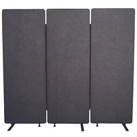 Luxor RECLAIM Acoustic Room Dividers - 3 Pack in Slate Gray