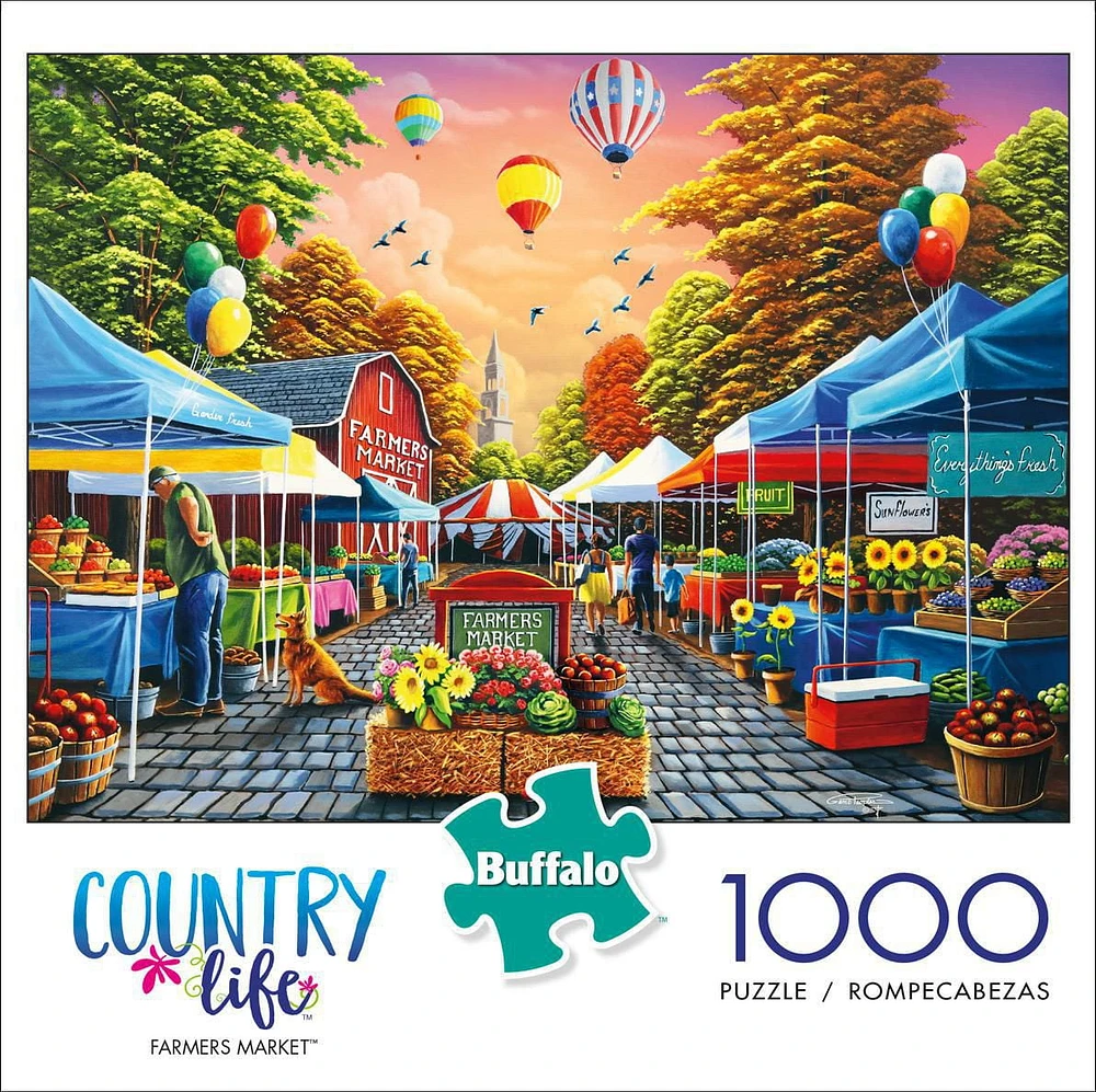 Buffalo Games - Country Life - Farmer's Market - 1000 Piece Jigsaw Puzzle