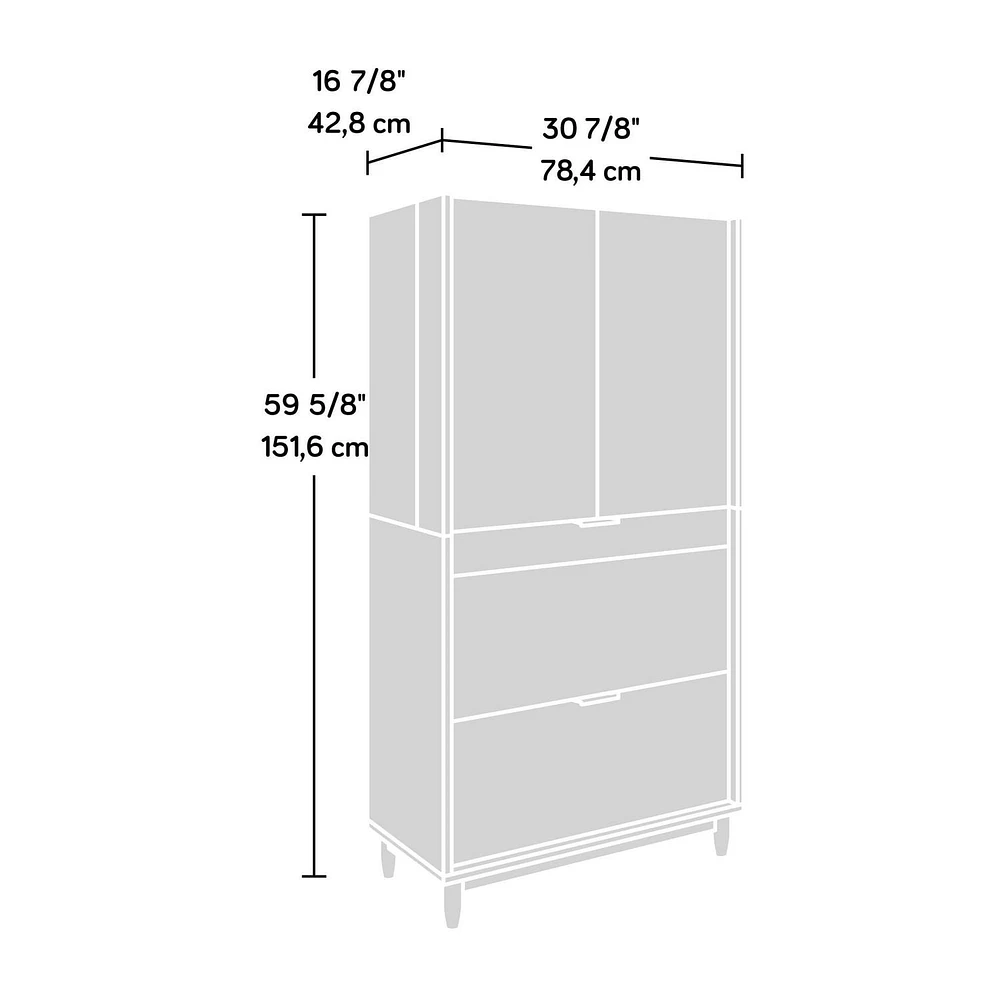 Sauder Harvey Park Computer Cabinet, Grand Walnut, 430053