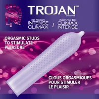 Trojan Her Pleasure Intense Climax Lubricated Condoms, Stimulated Studs