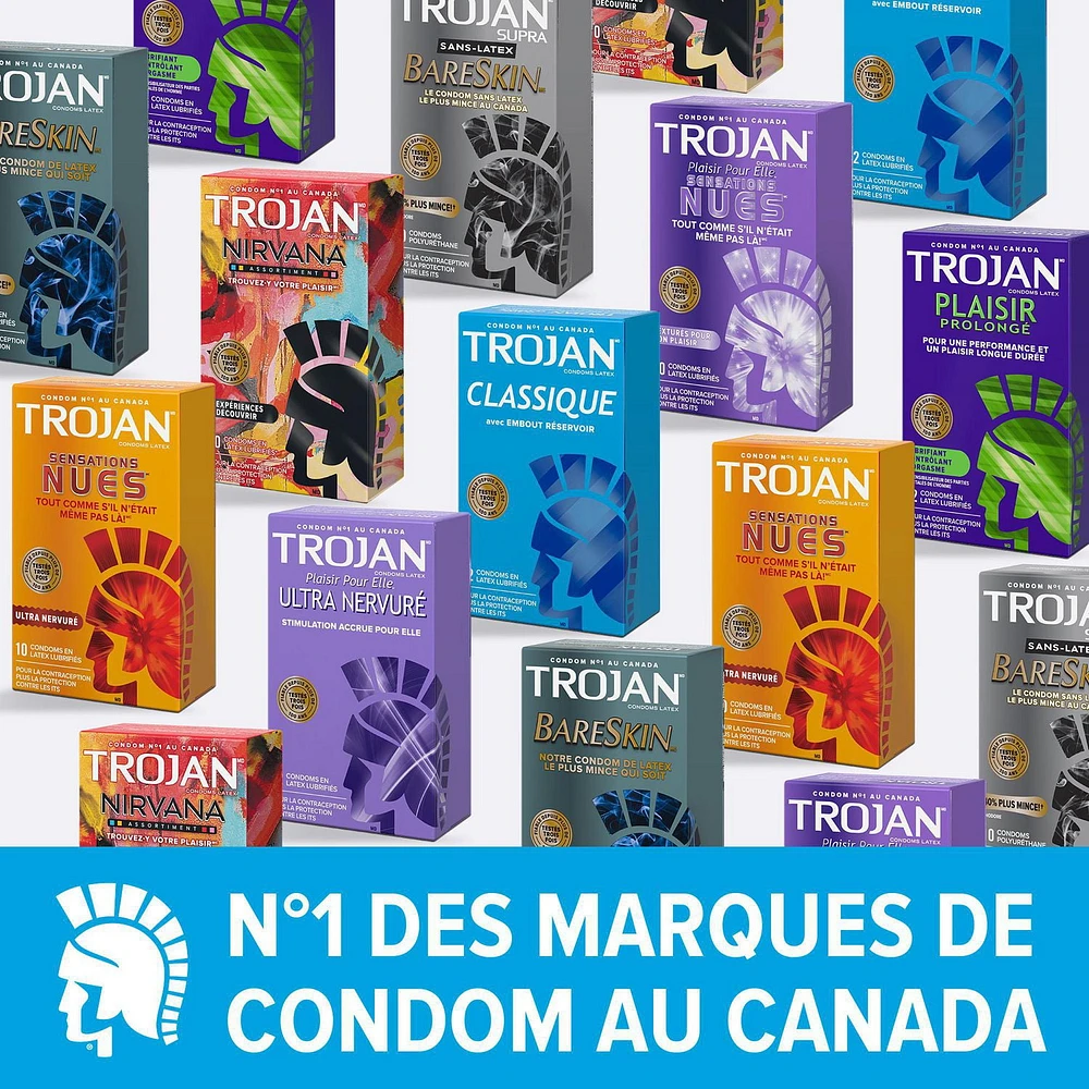 Trojan Her Pleasure Intense Climax Lubricated Condoms, Stimulated Studs