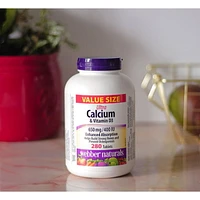 Webber Naturals Ultra Calcium & Vitamin D3 650 mg / 400 IU, 280 Tablets