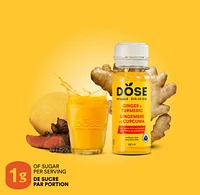 Shot biologique au gingembre et au curcuma DOSE 60 mL