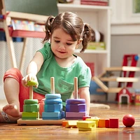 Melissa & Doug Geometric Stacker Toddler Toy, Geo Stacker