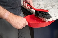 Vileda Dustpan Set - Soft Bristle Brush, Compact Size, Ergonomic soft grip handle