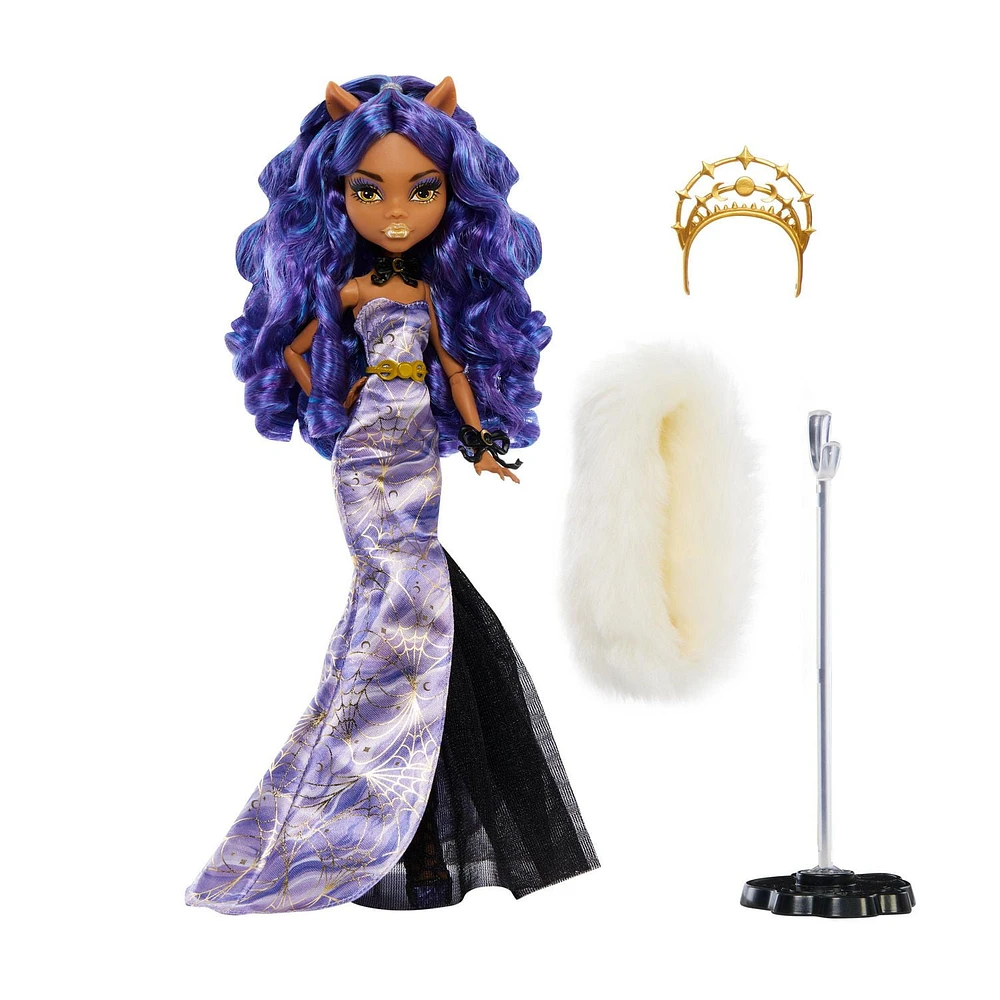 Monster High Doll, Clawdeen Wolf Howliday Edition in Purple Gown