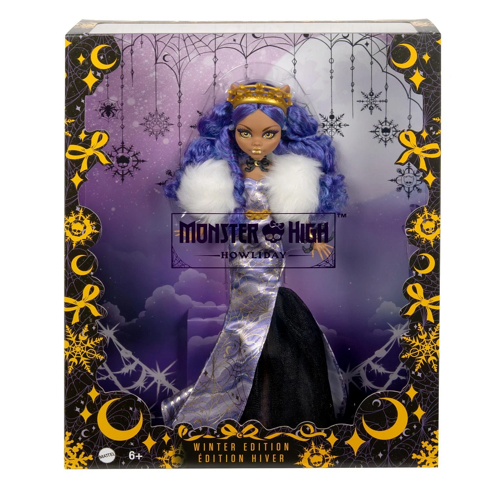 Monster High Doll, Clawdeen Wolf Howliday Edition in Purple Gown