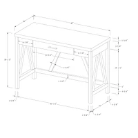 Manor Park Rustic Farmhouse Wood Computer Desk - Multiple Finishes