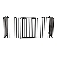 Bily Contoured Black Top Metal Superyard Baby or Pet Barrier