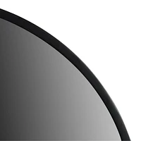 hometrends Black Finish Round Mirror